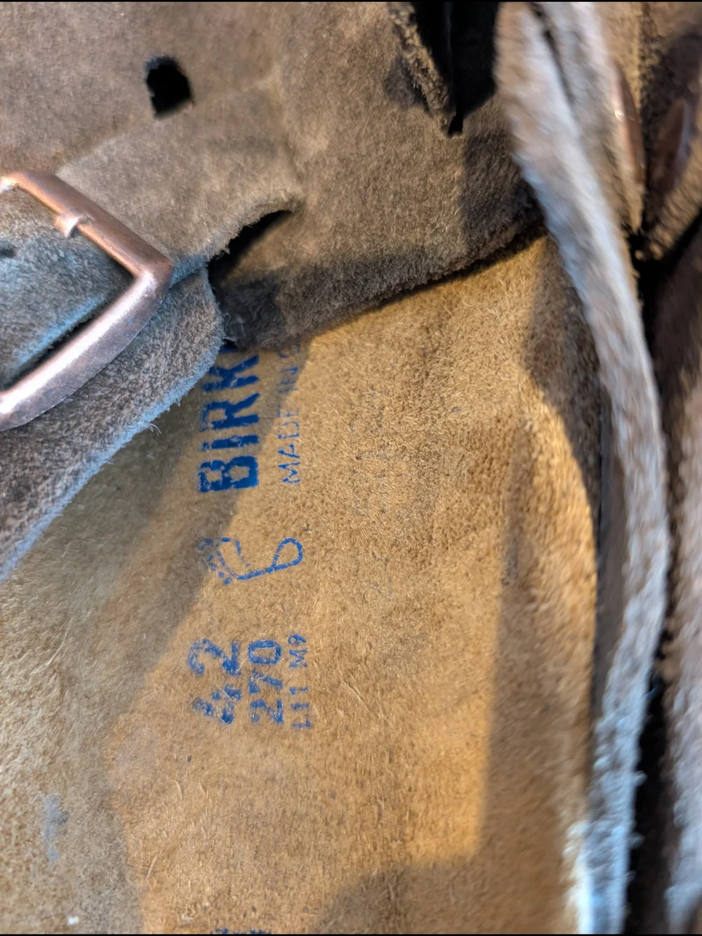 Birkenstock suede upper